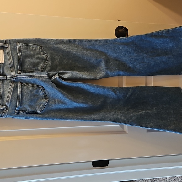 PAIGE Marlow Skimmer Raw Hem Jeans, Bebop | Sz 26| High Waist, High Rise, Flare - Picture 4 of 11
